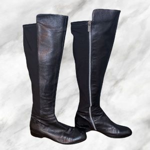 Michael Kors Bromley Leather Knee High Riding Boots